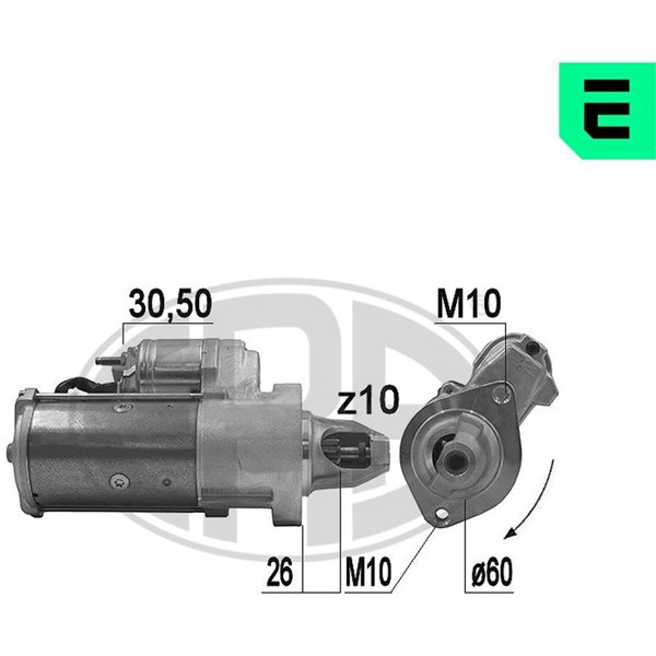 Startmotor 12V Era oem Oem 220968 ERA OEM