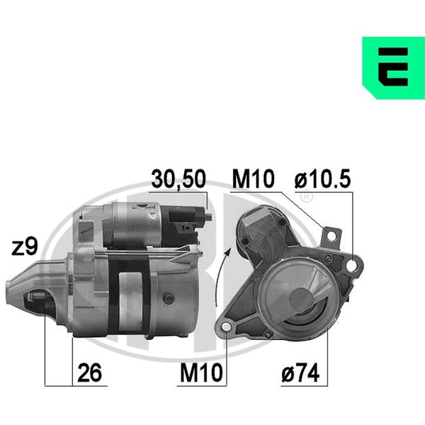 Startmotor 12V Era oem Oem 220987 ERA OEM