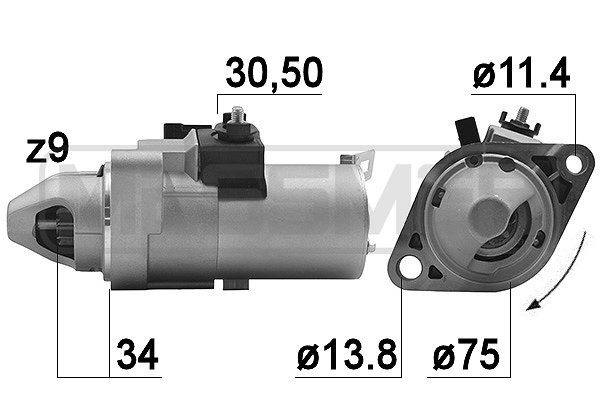 Startmotor 12V