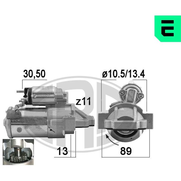 Startmotor 12V Era oem Oem 221023 ERA OEM