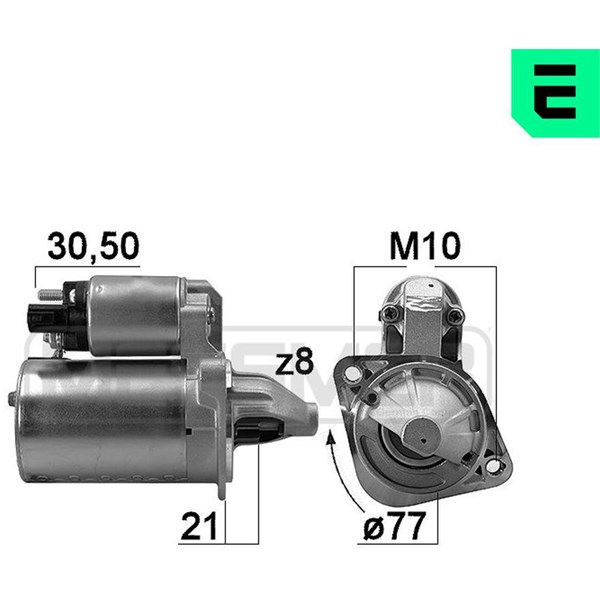 Startmotor 12V Era oem Oem 221027 ERA OEM