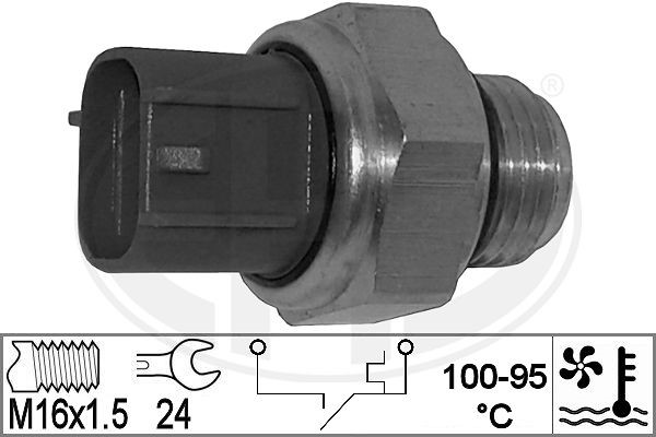 Temperaturswitch, kylarfläkt