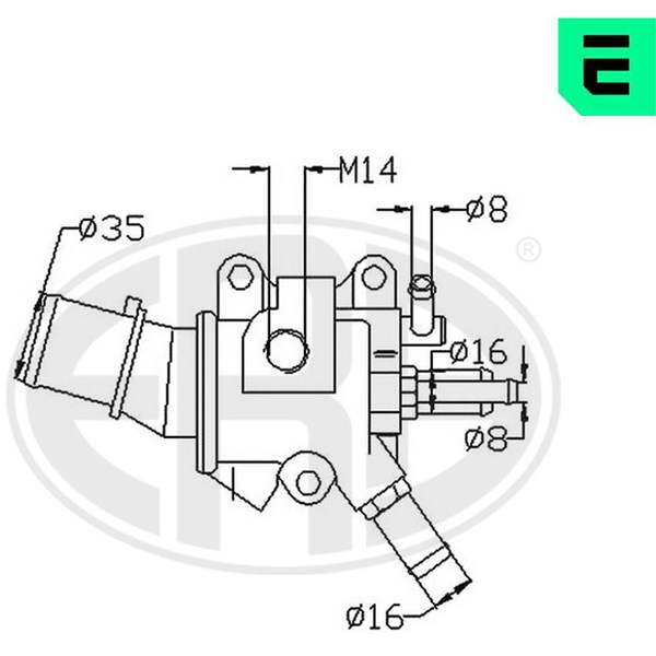 Termostat, kylvätska Era oem Oem 350122 ERA OEM