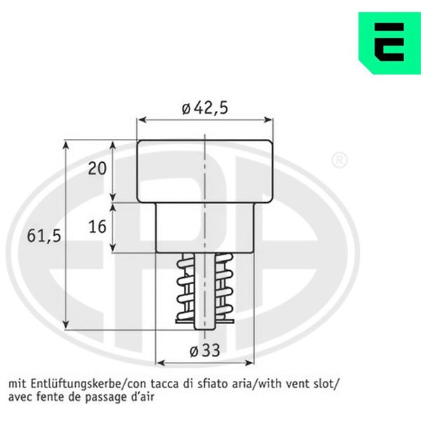 Termostat, kylvätska Era oem Oem 350126 ERA OEM