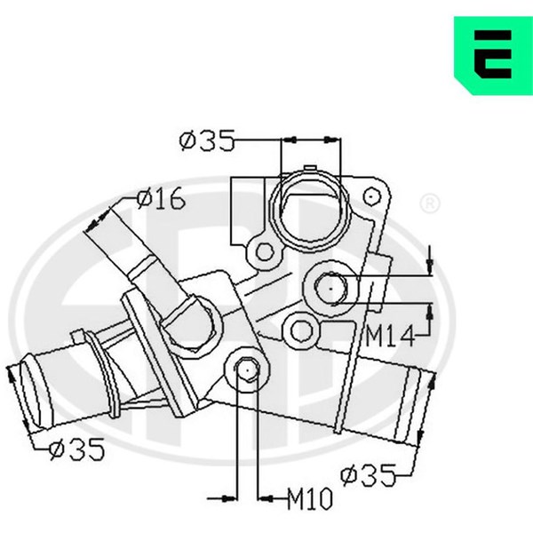 Termostat, kylvätska Era oem Oem 350182 ERA OEM