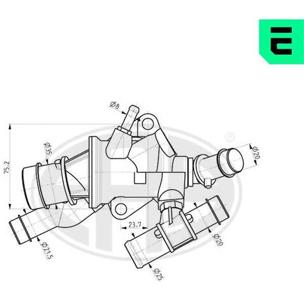 Termostat, kylvätska Era oem Oem 350227 ERA OEM