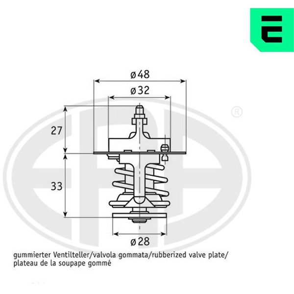 Termostat, kylvätska Era oem Oem 350294 ERA OEM