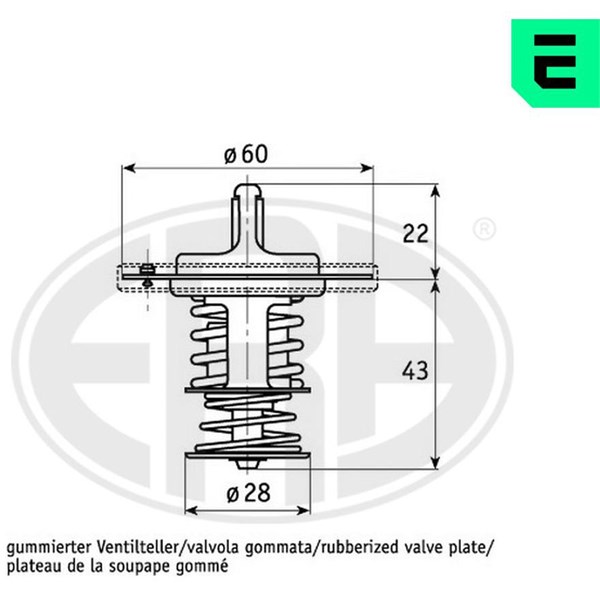 Termostat, kylvätska Era oem Oem 350314 ERA OEM