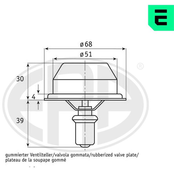 Termostat, kylvätska Era oem Oem 350338 ERA OEM