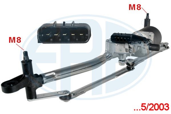 Vindrutetorkarsystem 12V, Fram