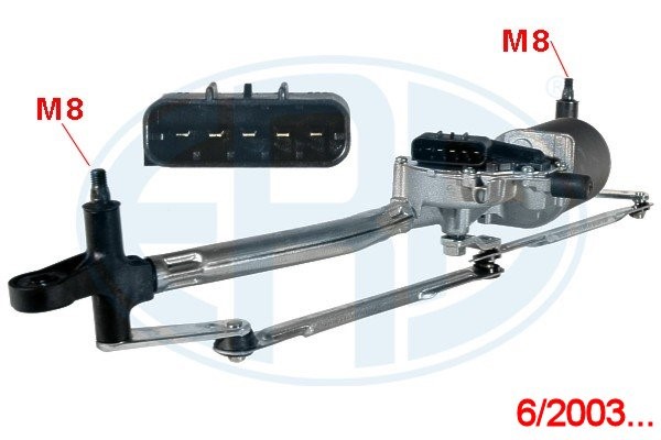 Vindrutetorkarsystem 12V, Fram
