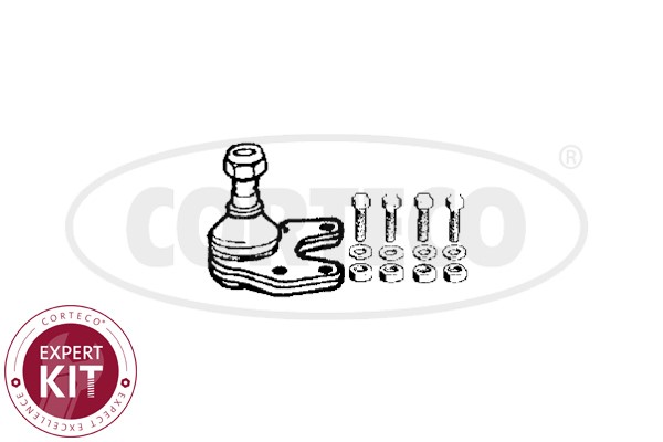 Kulled / Spindelled, Tvåsidig, Nedre Corteco 49395748 CORTECO
