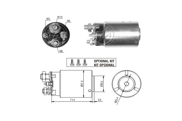 Magnetswitch, startmotor 12V