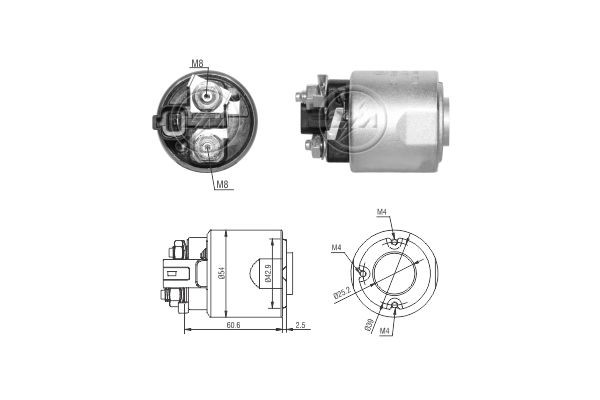 Magnetswitch, startmotor 12V