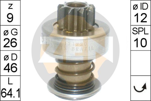 Frihjulsväxel, startmotor Frihjulsväxel, startmotor