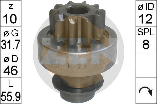 Frihjulsväxel, startmotor
