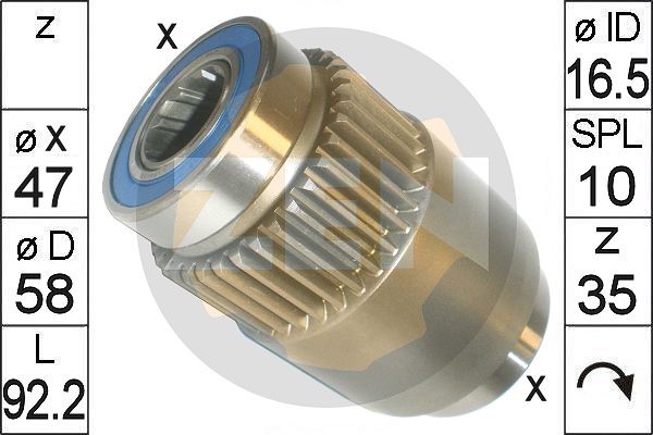 Frihjulsväxel, startmotor Frihjulsväxel, startmotor