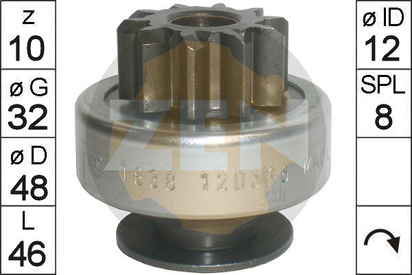 Frihjulsväxel, startmotor