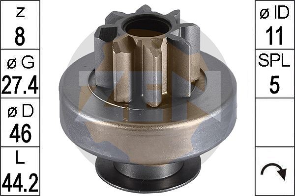 Frihjulsväxel, startmotor