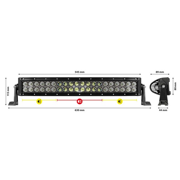 Böjd Led Bar - 10/30v - 55 cm, Universal Lampa 349972334 Lampa