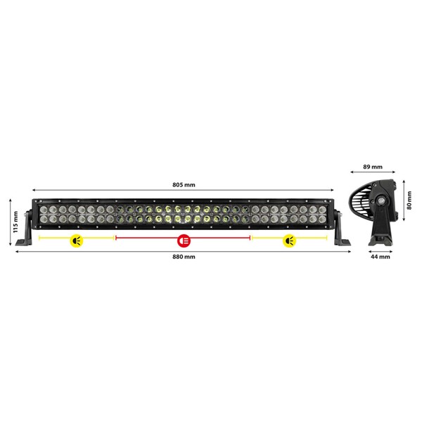 Böjd Led Bar - 10/30v - 80 cm, Universal Lampa 349972335 Lampa