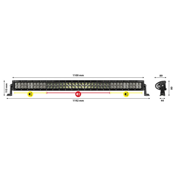 Böjd Led Bar - 10/30v - 110 cm, Universal Lampa 349972336 Lampa