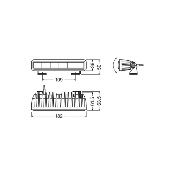 Led Ljusramp Sx180-sp - 12/24v, Universal Lampa LEDDL105SP Lampa