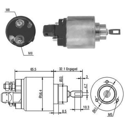 Magnetswitch, startmotor Meat & doria 46004 MEAT & DORIA