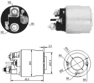 Magnetswitch, startmotor Meat & doria 46017 MEAT & DORIA