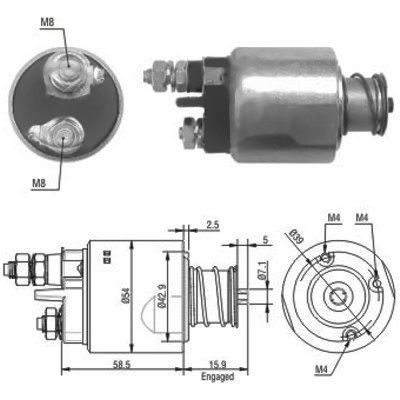 Magnetswitch, startmotor Meat & doria 46020 MEAT & DORIA