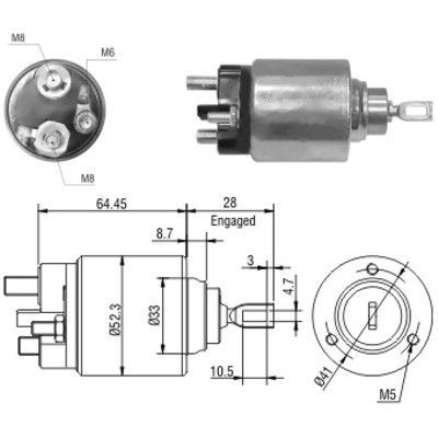 Magnetswitch, startmotor Meat & doria 46040 MEAT & DORIA