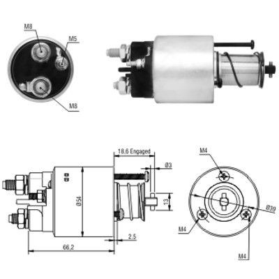 Magnetswitch, startmotor Meat & doria 46054 MEAT & DORIA