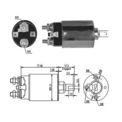 Magnetswitch, startmotor Meat & doria 46057 MEAT & DORIA