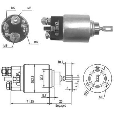 Magnetswitch, startmotor Meat & doria 46075 MEAT & DORIA
