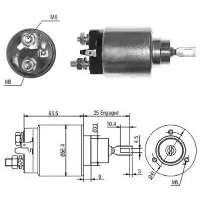 Magnetswitch, startmotor Meat & doria 46115 MEAT & DORIA