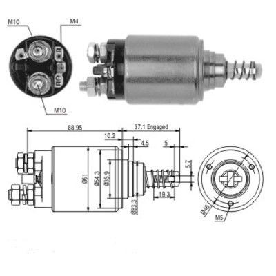 Magnetswitch, startmotor Meat & doria 46116 MEAT & DORIA