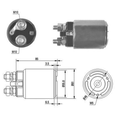 Magnetswitch, startmotor Meat & doria 46120 MEAT & DORIA