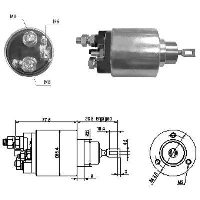 Magnetswitch, startmotor Meat & doria 46130 MEAT & DORIA