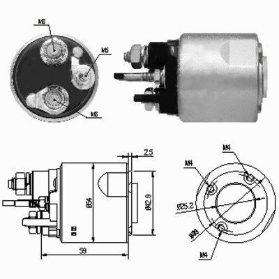 Magnetswitch, startmotor Meat & doria 46159 MEAT & DORIA