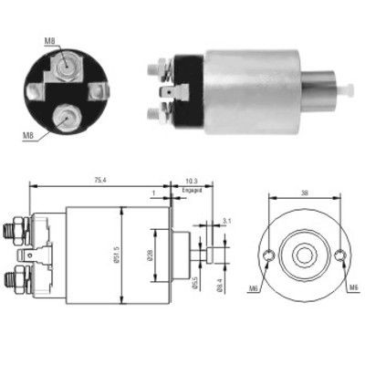 Magnetswitch, startmotor Meat & doria 46167 MEAT & DORIA