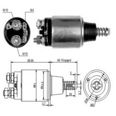 Magnetswitch, startmotor Meat & doria 46193 MEAT & DORIA