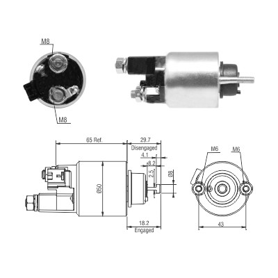 Magnetswitch, startmotor Meat & doria 46298 MEAT & DORIA