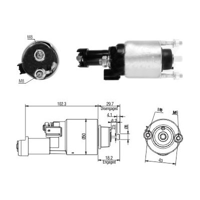 Magnetswitch, startmotor Meat & doria 46315 MEAT & DORIA