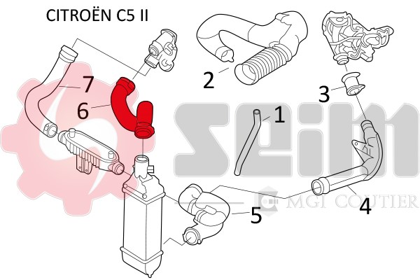 Laddluftslang Seim 981145 SEIM Laddluftslang Seim 981145 SEIM