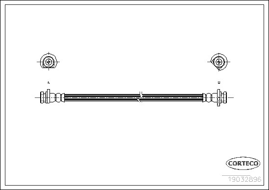 Bromsslang, Bakaxel höger Corteco 19032986 CORTECO Bromsslang, Bakaxel höger Corteco 19032986 CORTECO