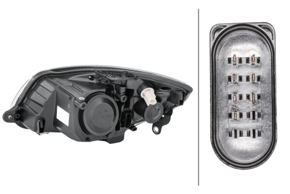 Strålkastare 12V, Höger Hella 1ED 247 025-221 HELLA