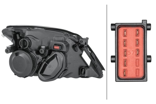 Strålkastare 12V, Vänster Hella 1EL 008 320-071 HELLA