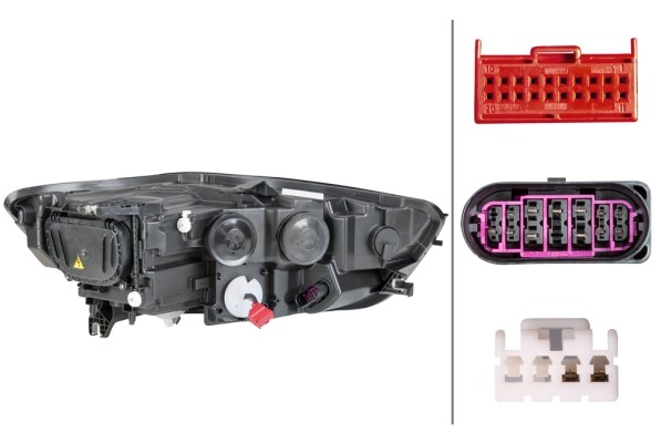 Strålkastare 12V, Vänster Hella 1EL 011 150-351 HELLA