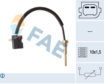 Kylvätsketemperatur-sensor, Cylindriskt huvud Fae 32428 FAE