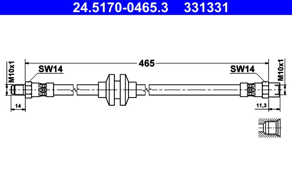 Bromsslang, Framaxel Ate 24.5170-0465.3 ATE